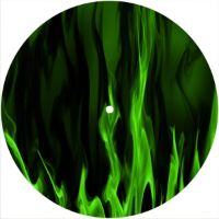 7'' Slipmat - Fire Licks Green 