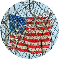 7'' Slipmat - Flag Caged Patriot 