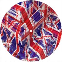 7'' Slipmat - Flag Fractal UK Patriot 