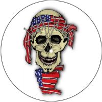 7'' Slipmat - Flag USA Skull 