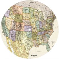 7'' Slipmat - Map USA 1 