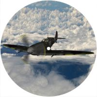 7'' Slipmat - Military Fighter Spitfire 1 
