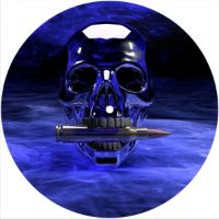 7'' Slipmat - Skull Bullet Blue 