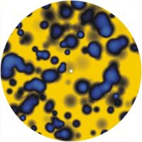12'' Slipmat - Blue Blotch on Yellow 