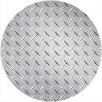 12'' Slipmat - Diamond Plate Silver 