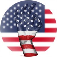 12'' Slipmat - Flag USA Hand 