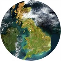 12'' Slipmat - Map Satelite UK United Kingdom 