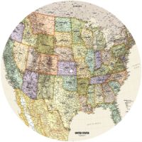 12'' Slipmat - Map USA 1 