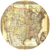 12'' Slipmat - Map USA 2 