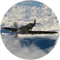 12'' Slipmat - Military Fighter Spitfire 1 