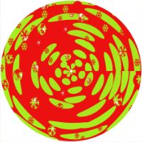 12'' Slipmat - Orange and Lime Psycho 