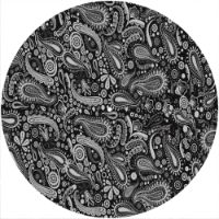 12'' Slipmat - Paisley BK-GY 