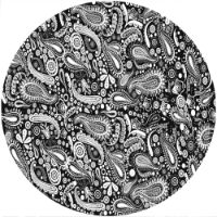 12'' Slipmat - Paisley BK-WH 