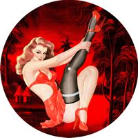 12'' Slipmat - Pin Up Girl All Red 