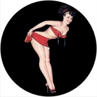 12'' Slipmat - Pin-up Red Bent Over Tassles 