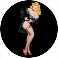 12'' Slipmat - Pinup Black Negligee 
