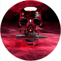 12'' Slipmat - Skull Bullet Red 