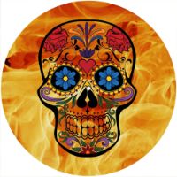 12'' Slipmat - Skull Sugar Flames 