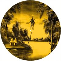 12'' Slipmat - Tikki Huts Burnt Yellow 