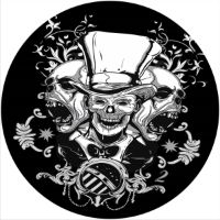 12'' Slipmat - Top Hat Skull 