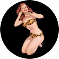 12'' Slipmat - pinup Leopard Swin Suit Listen 